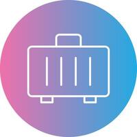 Suitcase Line Gradient Circle Icon vector