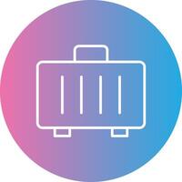 Suitcase Line Gradient Circle Icon vector