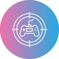 Shooting Game Line Gradient Circle Icon vector