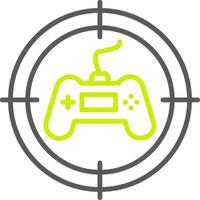 Shooting Game Line Two Color Icon vector