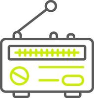 Radio Line Two Color Icon vector