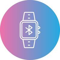 Bluetooth Line Gradient Circle Icon vector