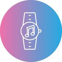 Music Line Gradient Circle Icon vector