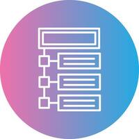 Program Line Gradient Circle Icon vector