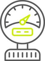 Pressure Gauge Line Two Color Icon vector