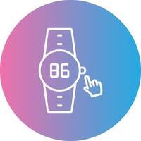 Button Line Gradient Circle Icon vector