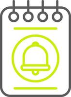 Notepad Line Two Color Icon vector