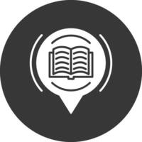 Book Glyph Inverted Icon vector