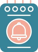 Notepad Glyph Two Color Icon vector