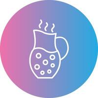 Jug Line Gradient Circle Icon vector