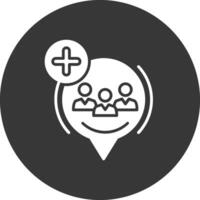 Follower Glyph Inverted Icon vector