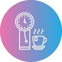 Clock Line Gradient Circle Icon vector