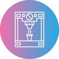 Coffee Machine Line Gradient Circle Icon vector
