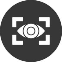 Vision Glyph Inverted Icon vector