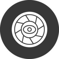 Lens Glyph Inverted Icon vector