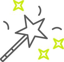 Magic Wand Line Two Color Icon vector