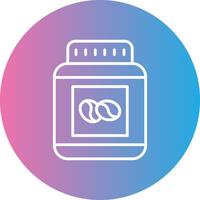 Beans Jar Line Gradient Circle Icon vector