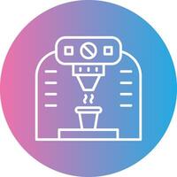Coffee Machine Line Gradient Circle Icon vector