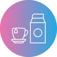 Milk Line Gradient Circle Icon vector