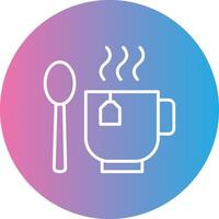 Coffee Cup Line Gradient Circle Icon vector