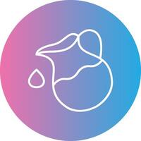 Jug Line Gradient Circle Icon vector
