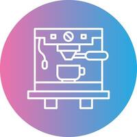 Coffee Machine Line Gradient Circle Icon vector