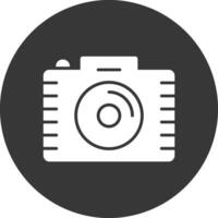 Photography Glyph Inverted Icon vector