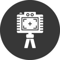 Photo Glyph Inverted Icon vector