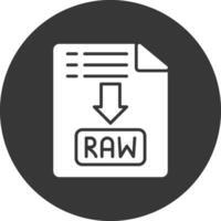 Raw Glyph Inverted Icon vector