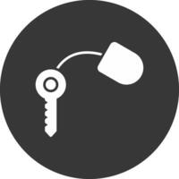 Key Glyph Inverted Icon vector