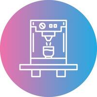 Coffee Machine Line Gradient Circle Icon vector