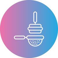 Tamping Line Gradient Circle Icon vector