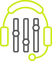 Headphones Line Two Color Icon vector