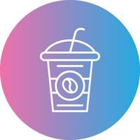 Coffee Cup Line Gradient Circle Icon vector