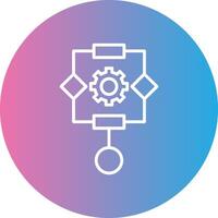 Algorithm Line Gradient Circle Icon vector