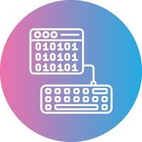 Browser Line Gradient Circle Icon vector