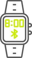 Bluetooth Line Two Color Icon vector