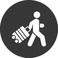 Person Glyph Inverted Icon vector