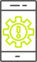 Warning Line Two Color Icon vector