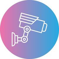 Cctv Line Gradient Circle Icon vector