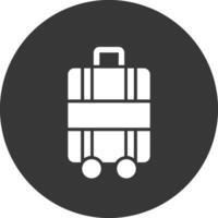 Luggage Glyph Inverted Icon vector