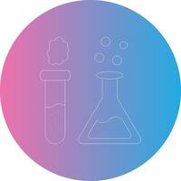 Test Tubes Line Gradient Circle Icon vector