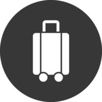 Luggage Glyph Inverted Icon vector