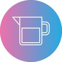 Water Jar Line Gradient Circle Icon vector
