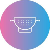 Strainer Line Gradient Circle Icon vector