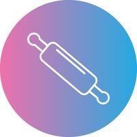 Rolling Pin Line Gradient Circle Icon vector