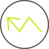 Trend Line Two Color Icon vector