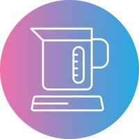 Electric Kettles Line Gradient Circle Icon vector