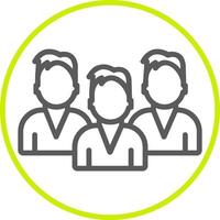 Team Line Two Color Icon vector