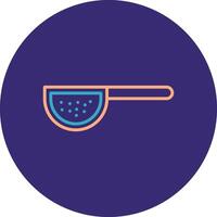 Sieves Line Two Color Circle Icon vector